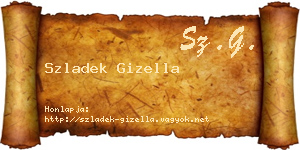 Szladek Gizella névjegykártya